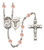 St. Camillus of Lellis Nurse Polished Crystal Rosary | Small Crucifix | 12 Colors