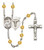 St. Camillus of Lellis Nurse Polished Crystal Rosary | Small Crucifix | 12 Colors