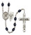 St. Agatha Nurse Rosary | Hand Made Silver Plate | 6mm Black Onyx Beads