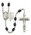 St. Luke the Apostle Doctors Rosary | Hand Made Silver Plate | 6mm Black Onyx Beads