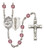 Sts. Cosmas & Damian Doctors Polished Crystal Rosary | Small Crucifix | 12 Colors