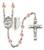 Sts. Cosmas & Damian Doctors Polished Crystal Rosary | Small Crucifix | 12 Colors