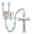 Sts. Cosmas & Damian Doctors Polished Crystal Rosary | Medium Crucifix | 12 Colors