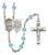 St. George EMT Polished Crystal Rosary | Small Crucifix | 12 Colors