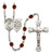 St. Christopher EMT Polished Crystal Rosary | Medium Crucifix | 12 Colors