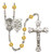 St. Michael EMT Polished Crystal Rosary | Medium Crucifix | 12 Colors
