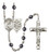 St. Christopher EMT Rosary | Hand Made Silver Plate | 6mm Hematite Beads
