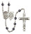 St. George EMT Rosary | Hand Made Silver Plate | 6mm Hematite Beads