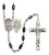 St. George EMT Rosary | Hand Made Silver Plate | 5mm Black Onyx Beads