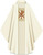 #5329 Embroidered Chi Rho Gothic Chasuble | Roll Collar | 100% Wool | All Colors