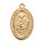 Patron Saint Anthony Oval Gold Over Sterling Silver Medal