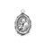 Saint Anthony Oval Sterling Silver Medal | Style A | 18" Chain