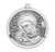 Medium Saint Anthony Round Sterling Silver Medal | 18" Chain