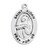 Patron Saint Aidan Oval Sterling Silver Medal