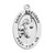 Patron Saint Brendan Oval Sterling Silver Medal | 20" Chain