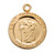 Patron Saint Christopher Small Round Gold Over Sterling Silver Medal| 18" Chain