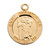 Patron Saint Christopher Medium Round Gold Over Sterling Silver Medal | 18" Chain