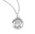 Patron Saint Christopher Small Round Sterling Silver Medal| 18" Chain