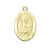 Patron Saint Dominic Oval Solid 14 Karat Gold Medal