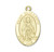 Patron Saint Elizabeth Oval Solid 14 Karat Gold Medal