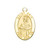 Patron Saint Eric Oval Solid 14 Karat Gold Medal