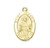 Patron Saint Francis Assisi Oval Solid 14 Karat Gold Medal