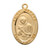 Patron Saint Gerard Oval Gold Over Sterling Silver Medal