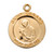 Patron Saint Gerard Large Round Gold Over Sterling Silver Medal