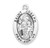 Patron Saint Joseph Large Oval Sterling Silver Medal | 24" Chain