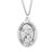Patron Saint Joseph X-Large Oval Sterling Silver Medal | 24" Chain
