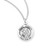 Patron Saint Joseph Large Round Sterling Silver Medal | 18" Chain