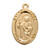 Patron Saint Jude Gold Over Sterling Silver Oval Medal