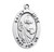 Patron Saint Jude Large Oval Sterling Silver Medal | 24" Chain