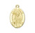 Patron Saint Kevin Oval Solid 14 Karat Gold Medal