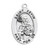 Patron Saint Kevin Oval Sterling Silver Medal | 20" Chain