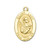 Patron Saint Lucy Oval Solid 14 Karat Gold Medal