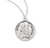 Patron Saint Patrick Round Sterling Silver Medal | 20" Chain