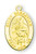 Patron Saint Sebastian Oval Solid 14 Karat Gold Medal