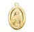 Patron Saint Therese of Lisieux Oval Gold Over Sterling Silver Medal