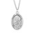 Patron Saint Therese of Lisieux Oval Sterling Silver Medal | 24" Chain