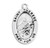 Patron Saint Therese of Lisieux Oval Sterling Silver Medal | 18" Chain