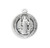 Saint Benedict Medium Round Jubilee Sterling Silver Medal | 18" Chain
