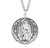 Saint Benedict X-Large Round Jubilee Sterling Silver Medal | 27" Chain