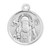 Saint Benedict Large Round Sterling Silver Medal | 24" chain