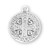 Saint Benedict Large Round Sterling Silver Medal | 24" chain
