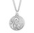 Saint Benedict Large Round Sterling Silver Medal | 18" Chain