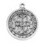 Saint Benedict Large Round Sterling Silver Medal | 20" Chain