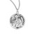 Saint Benedict Large Round Sterling Silver Medal | 20" Chain