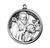 Saint Benedict Round Sterling Silver Medal | 20" Chain