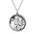 Saint Benedict Round Sterling Silver Medal | 20" Chain